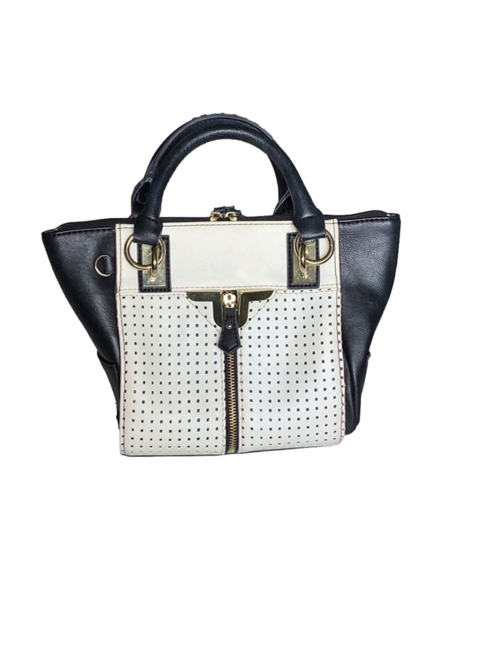 Danielle Nicole Handbag Black and Off White